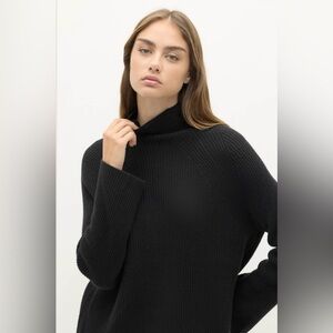 NakedCashmere Black Mock Neck Sweater